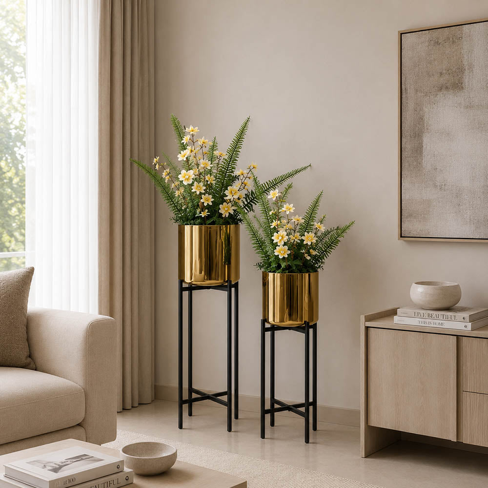 Golden Luxe Floral Planter (PL1065)